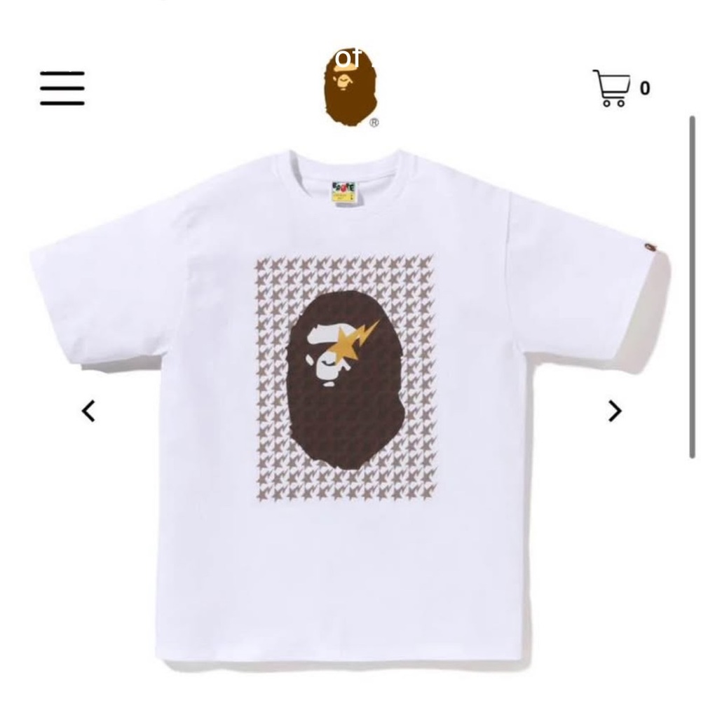 Bape houndstooth ape shirt